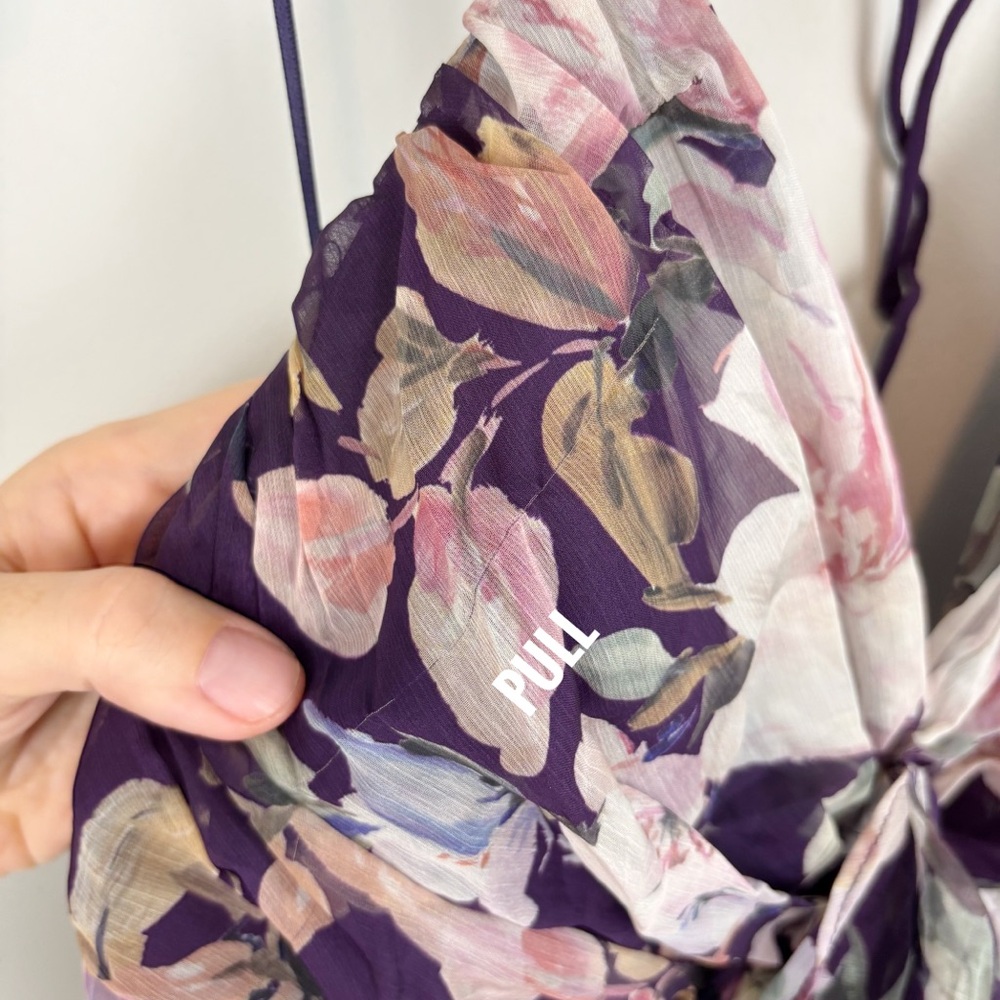 ASTR The Label Kitsune Dress in Purple Floral Size L - Picture 4 of 15